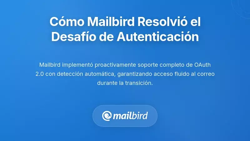 Cómo los clientes de correo modernos como Mailbird resolvieron el desafío de autenticación