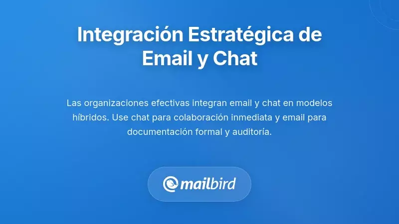 Estrategia de comunicación híbrida integrando correo electrónico y chat para un flujo de trabajo óptimo