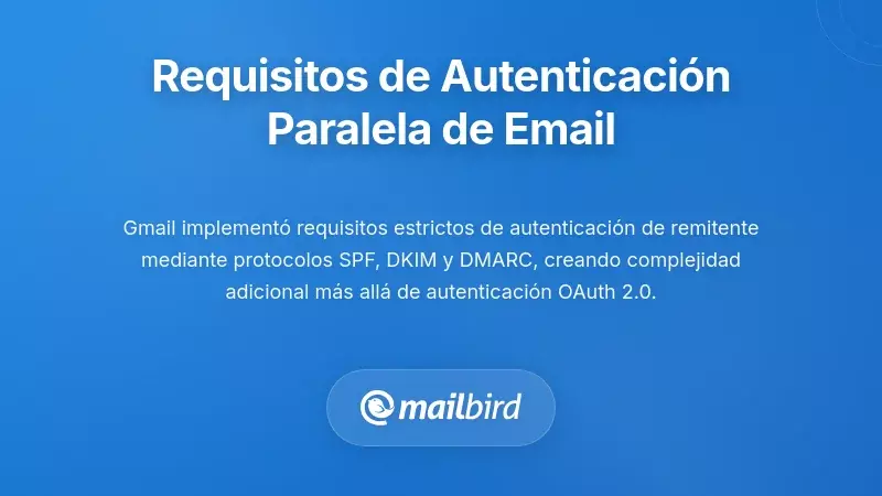 Comprendiendo los Requisitos de Autenticaci&oacute;n Paralela de Correo Electr&oacute;nico