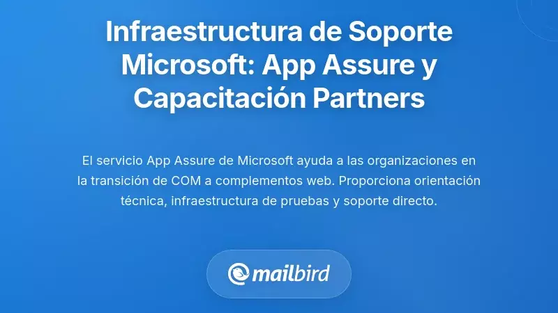 Infraestructura de soporte de Microsoft: App Assure y habilitaci&oacute;n de socios