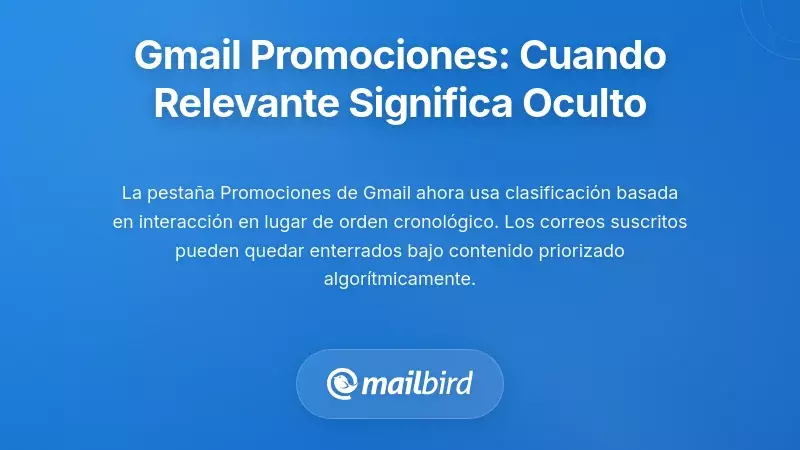 Evoluci&oacute;n de la pesta&ntilde;a Promociones de Gmail: Cuando \