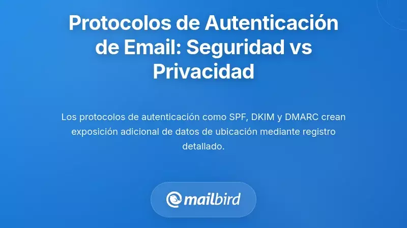 Protocolos de Autenticaci&oacute;n de Correo Electr&oacute;nico y sus Compromisos entre Seguridad y Privacidad