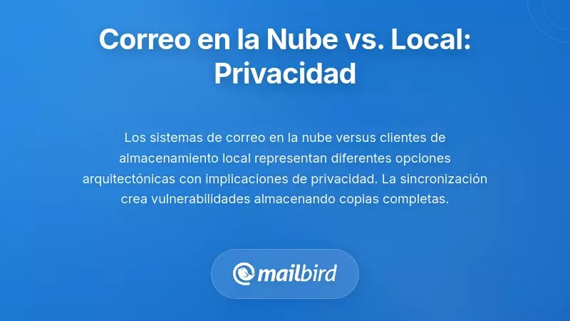 Almacenamiento de correo electrónico en la nube vs. local: implicaciones de privacidad