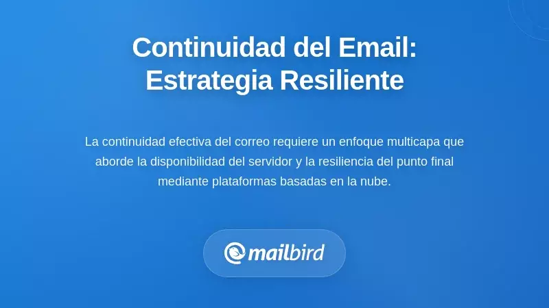 Soluciones de continuidad de correo electrónico: Construyendo una estrategia resistente