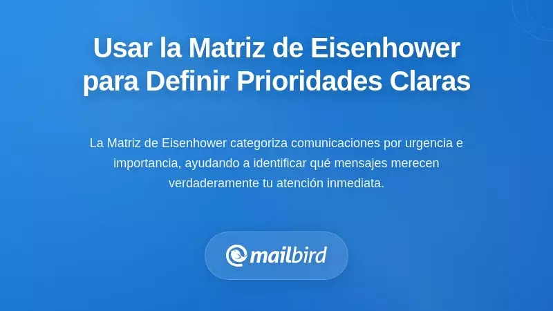 Uso de la Matriz de Eisenhower para Establecer Criterios de Prioridad Claros