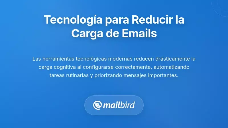 Profesional usando tecnolog&iacute;a de gesti&oacute;n de correo electr&oacute;nico para reducir la sobrecarga de la bandeja de entrada y mejorar la productividad