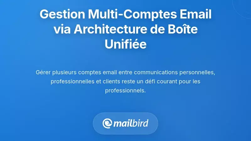 Gestion de plusieurs comptes e-mail gr&acirc;ce &agrave; l'architecture de bo&icirc;te de r&eacute;ception unifi&eacute;e