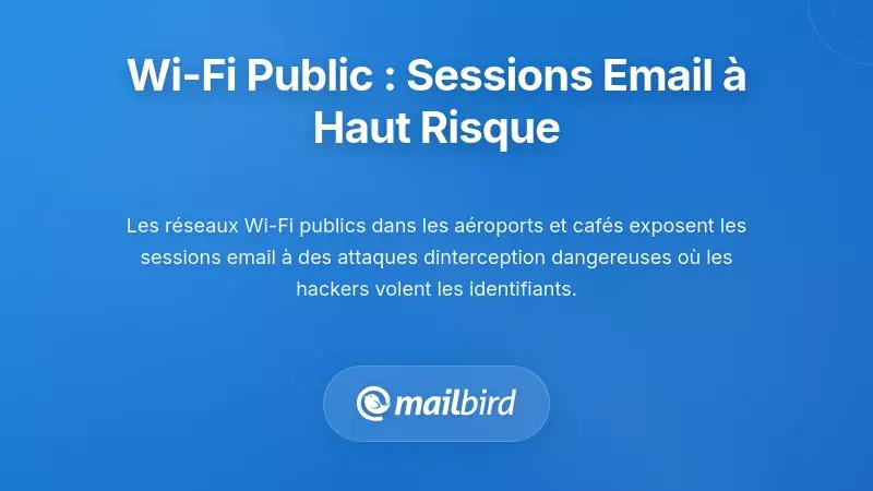 Wi-Fi public : quand la persistance de session e-mail rencontre un risque maximal