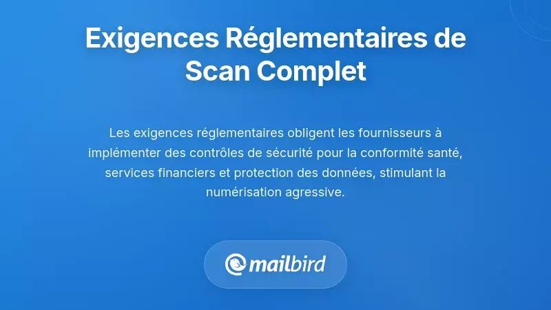 Exigences r&eacute;glementaires imposant un balayage complet