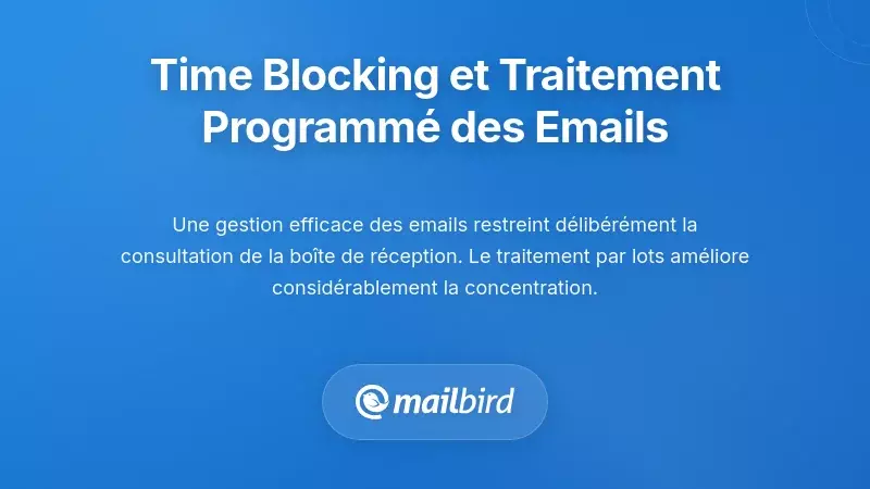 Professionnel mettant en œuvre un emploi du temps de planification par intervalles pour un traitement efficace des e-mails et une gestion de la boîte de réception