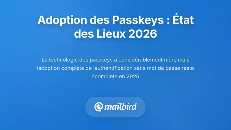 La r&eacute;alit&eacute; actuelle de l&rsquo;adoption : o&ugrave; en sont les passkeys en 2026