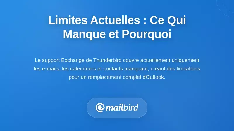 Comprendre les limites actuelles : ce qui manque et pourquoi c'est important