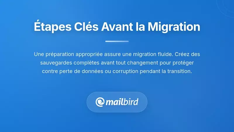Liste de contrôle des étapes de sauvegarde et de préparation des e-mails avant de changer de client de messagerie