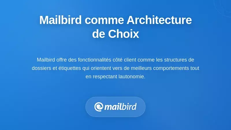 Exploiter les fonctionnalités de Mailbird comme « architecture de choix »