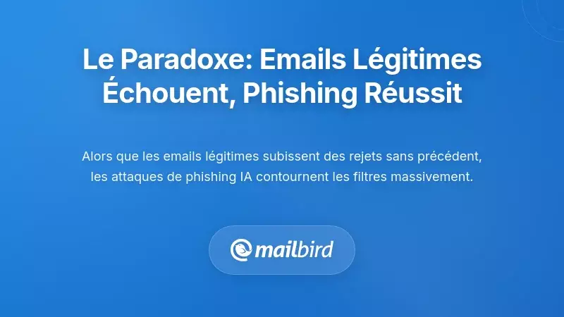 Le paradoxe : les e-mails l&eacute;gitimes &eacute;chouent tandis que les attaques de phishing r&eacute;ussissent