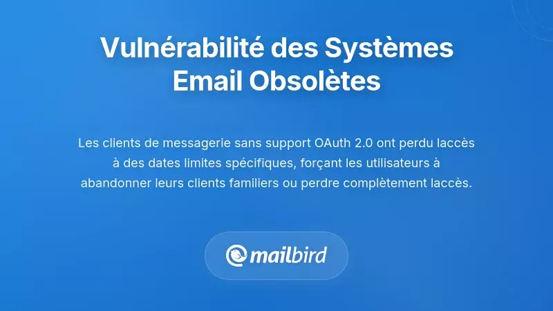 La vuln&eacute;rabilit&eacute; des syst&egrave;mes de messagerie h&eacute;rit&eacute;s et des clients obsol&egrave;tes