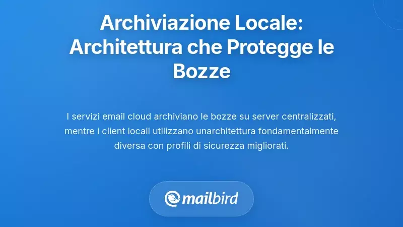 L'alternativa di archiviazione locale: come l'architettura protegge la sicurezza delle bozze