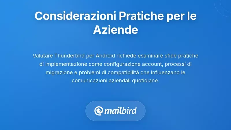 Considerazioni pratiche per l'implementazione per utenti aziendali