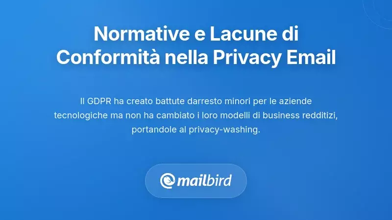 Quadri normativi e lacune di conformit&agrave; nella privacy delle email
