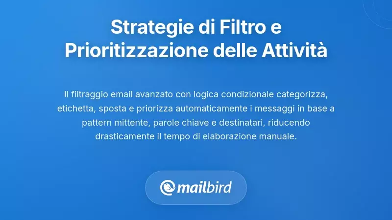 Strategie di filtro e prioritizzazione per la gestione di pi&ugrave; attivit&agrave;