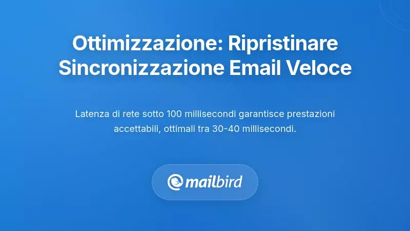 Ottimizzazione delle prestazioni: Ripristinare una sincronizzazione veloce delle email