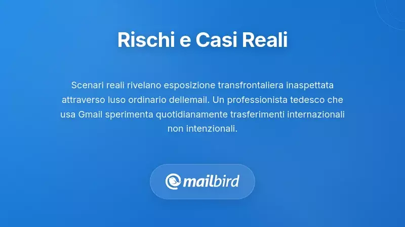 Scenari del mondo reale che mostrano i rischi dei dati email che attraversano i confini internazionali senza il consenso dell'utente