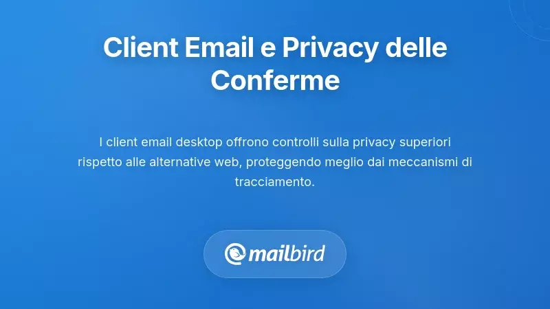 Come la Scelta del Client di Posta Influisce sulla Privacy delle Conferme