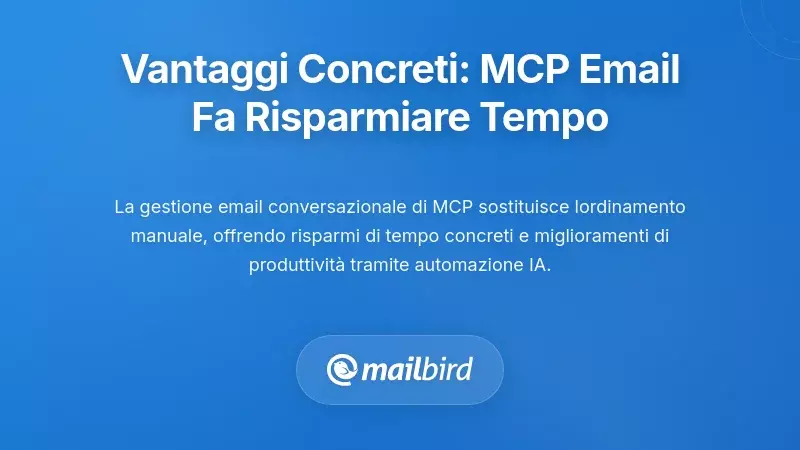 Vantaggi Pratici: Come gli Strati Email MCP Risparmiano Tempo e Ridurre l’Attrito