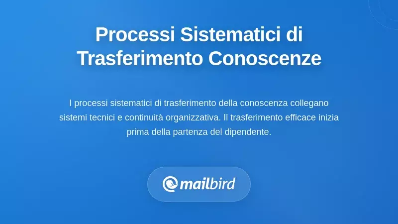 Implementazione di Processi Sistematici di Trasferimento della Conoscenza