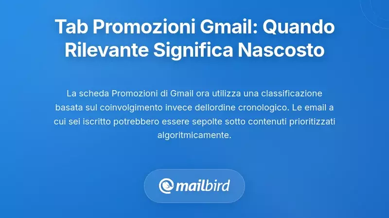 Evoluzione della Scheda Promozioni di Gmail: Quando 'Rilevante' Significa 'Nascosto'