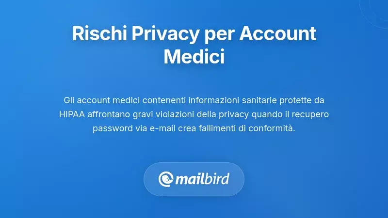 Rischi per la privacy degli account medici derivanti dall&rsquo;autenticazione via email e dalle informazioni sanitarie protette da HIPAA