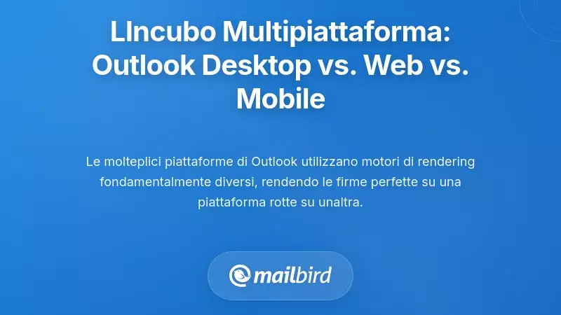 L'incubo Cross-Platform: Outlook Desktop vs. Outlook Web vs. Outlook Mobile