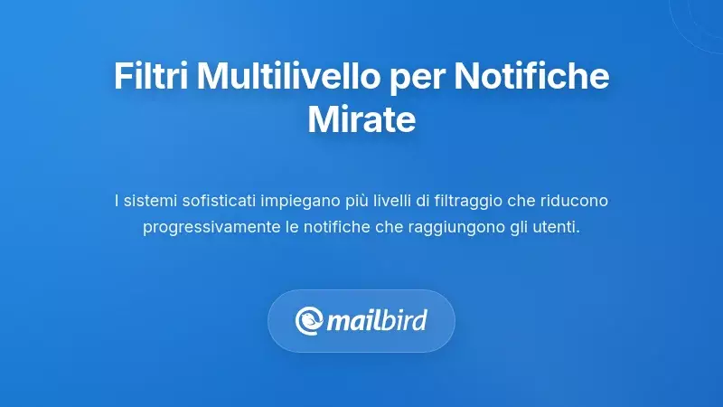 Costruire un sistema di filtraggio multilivello per restringere progressivamente le notifiche