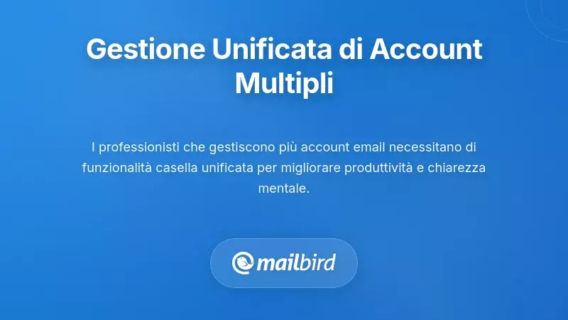 Interfaccia di gestione della posta in arrivo unificata che visualizza pi&ugrave; account email GMX in un'unica vista