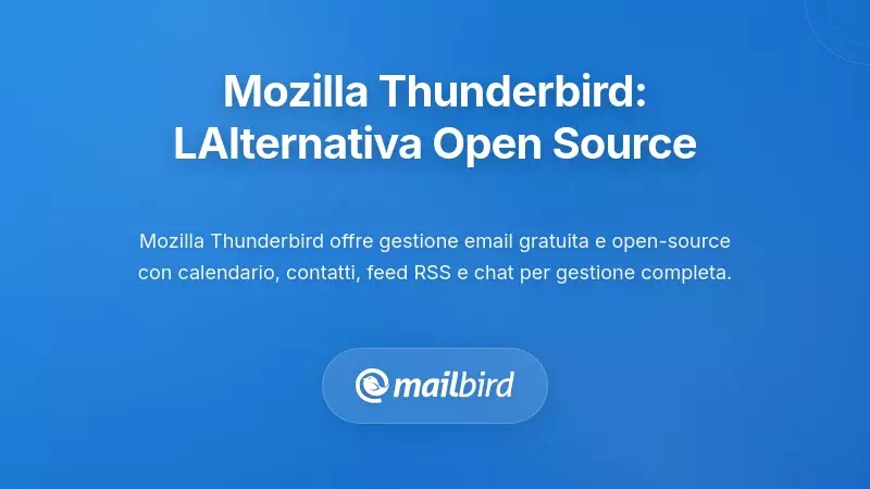 Mozilla Thunderbird: La potente alternativa open-source