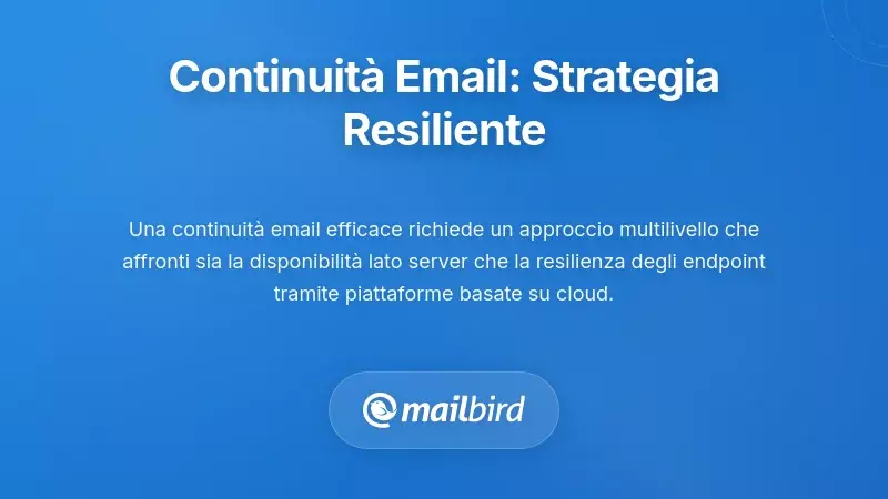 Soluzioni per la Continuit&agrave; della Posta Elettronica: Costruire una Strategia Resiliente