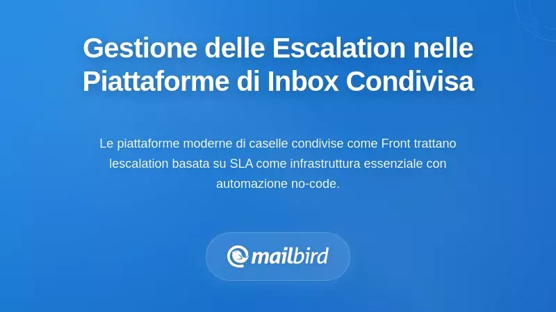 Come le principali piattaforme di caselle di posta condivise gestiscono l'escalation