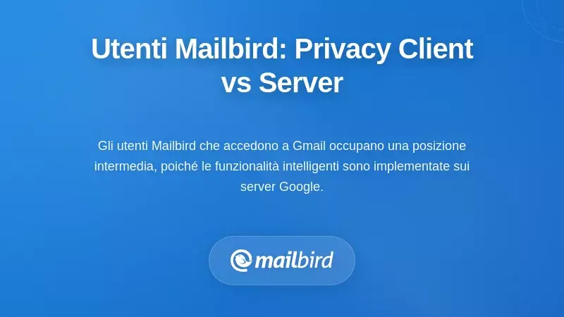 Posizione Unica degli Utenti Mailbird: Privacy Lato Client e Server