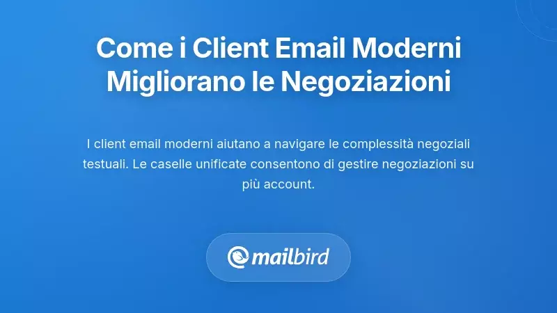 Come i Client di Posta Moderni Supportano una Migliore Negoziazione via Email