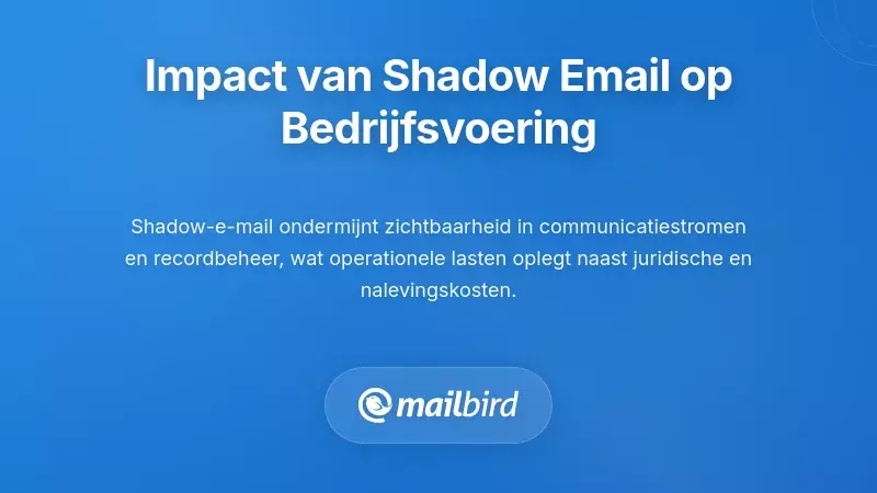Grafiek die operationele kosten en zakelijke impact van ongeautoriseerd gebruik van schaduw e-mail toont