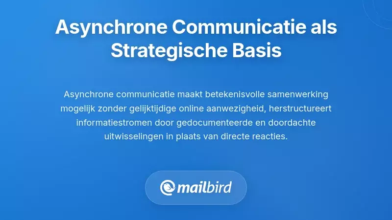 Asynchrone communicatie omarmen als uw strategische basis