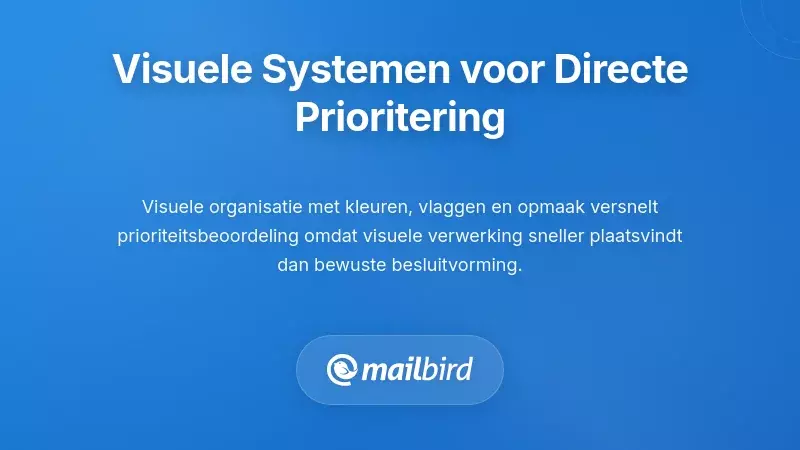 Visuele Organisatiesystemen voor Directe Prioriteitsherkenning
