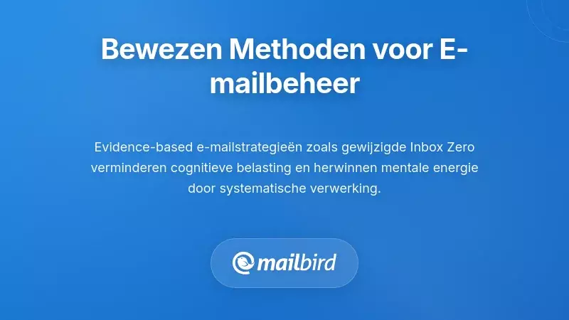 Diagram van een raamwerk voor e-mailbeheer dat triage- en batchverwerkingsstrategieën illustreert