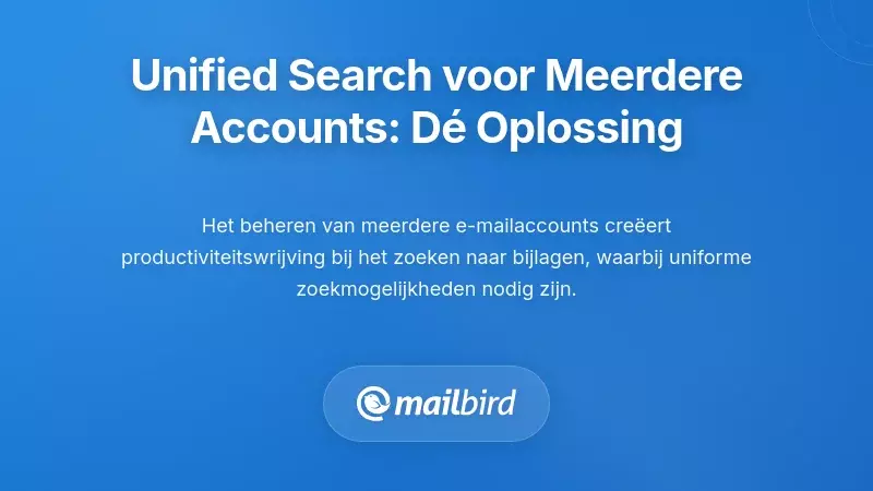 Ge&iuml;ntegreerde Zoekfunctie Voor Meerdere E-mailaccounts: De Oplossing Die Je Nodig Hebt