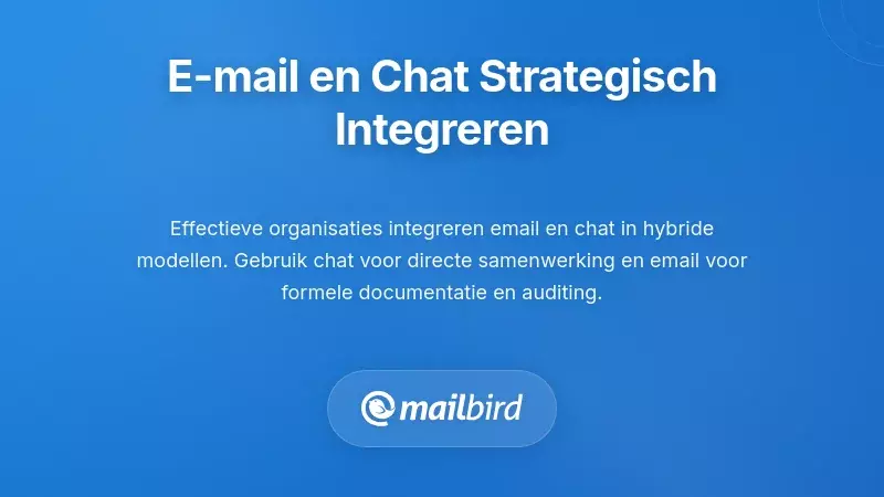 Hybride communicatiestrategie die e-mail en chat integreert voor optimale workflow