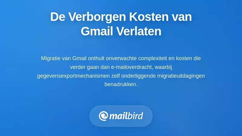 Zakelijke professional die verborgen kosten van migratie weg van Gmail analyseert op laptop