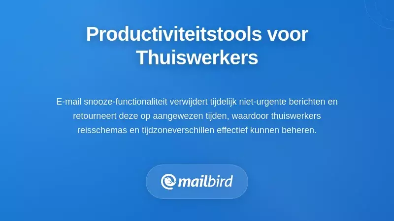 Dashboard met e-mailproductiviteitsfuncties die beheer van meerdere accounts en offline toegangstools weergeven