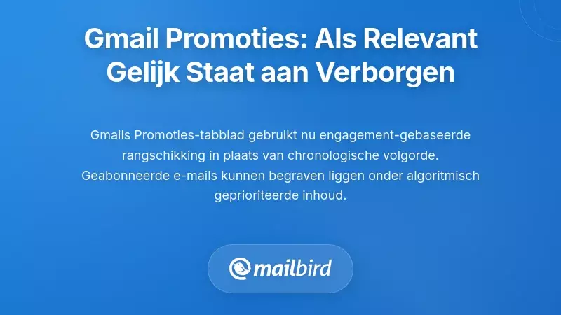 De Evolutie van het Promotietabblad van Gmail: Wanneer 'Relevant' Betekent 'Verborgen'