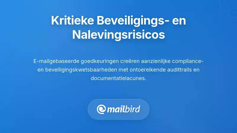 Compliance- en beveiligingsrisico's in e-mailgebaseerde goedkeuringsprocessen en workflows