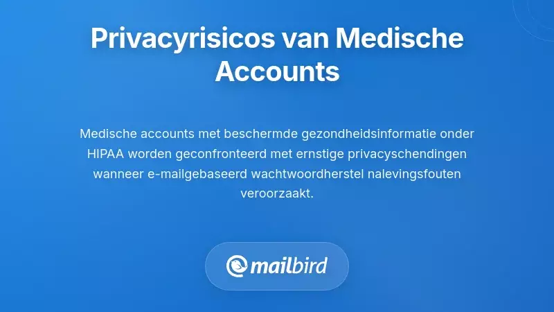 Privacyrisico's van medische accounts door op e-mail gebaseerde authenticatie en HIPAA-beschermde gezondheidsinformatie